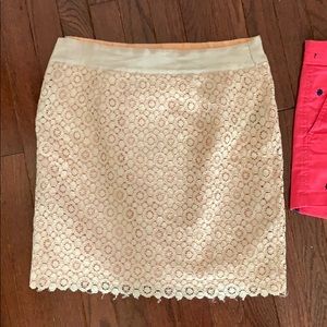 Peach lace skirt